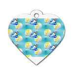 left Shark Dog Tag Heart (One Side)