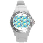 left Shark Round Plastic Sport Watch (L)