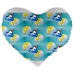 left Shark Large 19  Premium Heart Shape Cushion