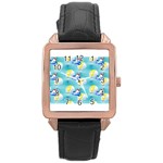 left Shark Rose Gold Leather Watch 