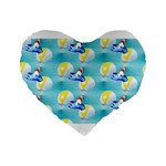 left Shark Standard 16  Premium Flano Heart Shape Cushion 