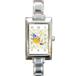 happy birthday emoji Rectangle Italian Charm Watch