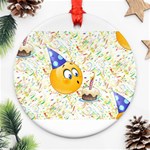 happy birthday emoji Ornament (Round)