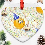 happy birthday emoji Ornament (Heart)