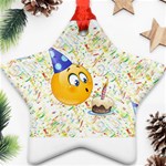 happy birthday emoji Ornament (Star)