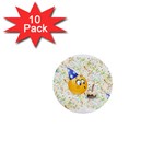 happy birthday emoji 1  Mini Button (10 pack) 