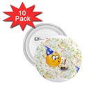 happy birthday emoji 1.75  Button (10 pack) 