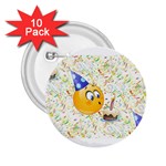 happy birthday emoji 2.25  Button (10 pack)