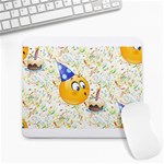 happy birthday emoji Large Mousepad