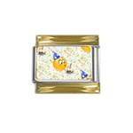 happy birthday emoji Gold Trim Italian Charm (9mm)