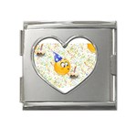 happy birthday emoji Mega Link Heart Italian Charm (18mm)