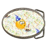 happy birthday emoji Belt Buckle