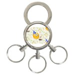 happy birthday emoji 3-Ring Key Chain