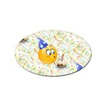 happy birthday emoji Sticker (Oval)