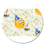 happy birthday emoji Magnet 5  (Round)