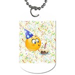 happy birthday emoji Dog Tag (One Side)