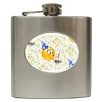 happy birthday emoji Hip Flask (6 oz)