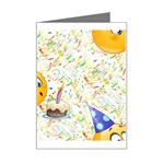 happy birthday emoji Mini Greeting Card