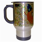 happy birthday emoji Travel Mug (Silver Gray)