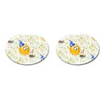 happy birthday emoji Cufflinks (Oval)