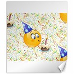 happy birthday emoji Canvas 8  x 10 