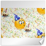 happy birthday emoji Canvas 12  x 12 