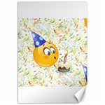 happy birthday emoji Canvas 12  x 18 