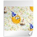 happy birthday emoji Canvas 16  x 20 