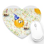 happy birthday emoji Heart Mousepad