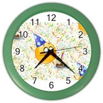 happy birthday emoji Color Wall Clock