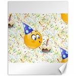 happy birthday emoji Canvas 11  x 14 