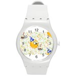 happy birthday emoji Round Plastic Sport Watch (M)