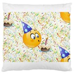 happy birthday emoji Large Cushion Case (One Side)