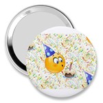 happy birthday emoji 3  Handbag Mirror