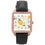 happy birthday emoji Rose Gold Leather Watch 