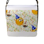 happy birthday emoji Flap Closure Messenger Bag (L)