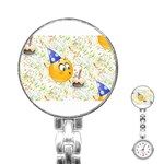 happy birthday emoji Stainless Steel Nurses Watch