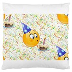 happy birthday emoji Large Flano Cushion Case (One Side)