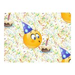 happy birthday emoji Double Sided Flano Blanket (Mini)