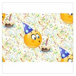 happy birthday emoji Large Satin Scarf (Square)