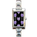 satan Emoji  Rectangle Italian Charm Watch