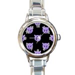 satan Emoji  Round Italian Charm Watch