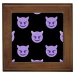 satan Emoji  Framed Tile