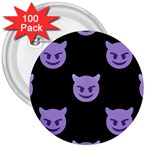 satan Emoji  3  Button (100 pack)