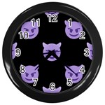 satan Emoji  Wall Clock (Black)