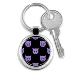 satan Emoji  Key Chain (Round)