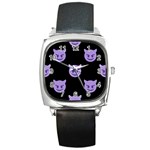 satan Emoji  Square Metal Watch