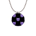 satan Emoji  1  Button Necklace