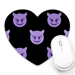 satan Emoji  Heart Mousepad