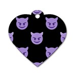 satan Emoji  Dog Tag Heart (One Side)